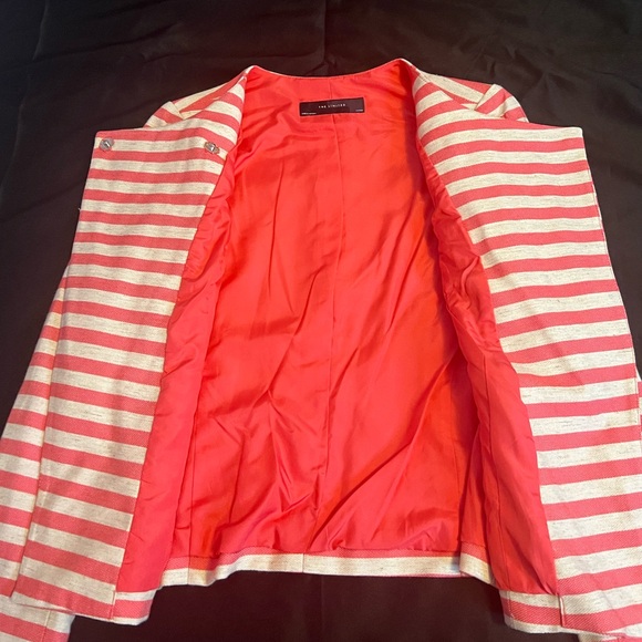 NWT The Limited Women's Snap Button Pink & Cream Jacket - Picture 5 of 6